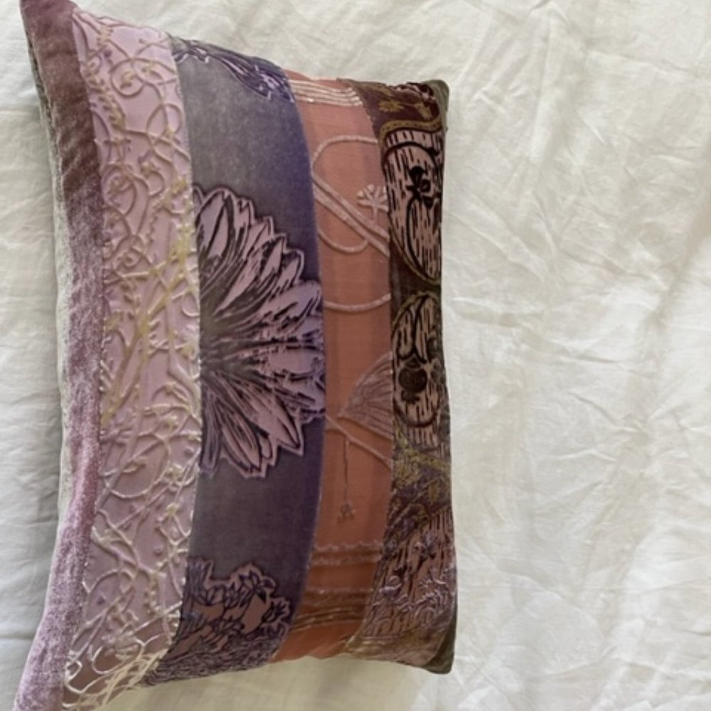 Kevin O'Brien silk velvet pillow